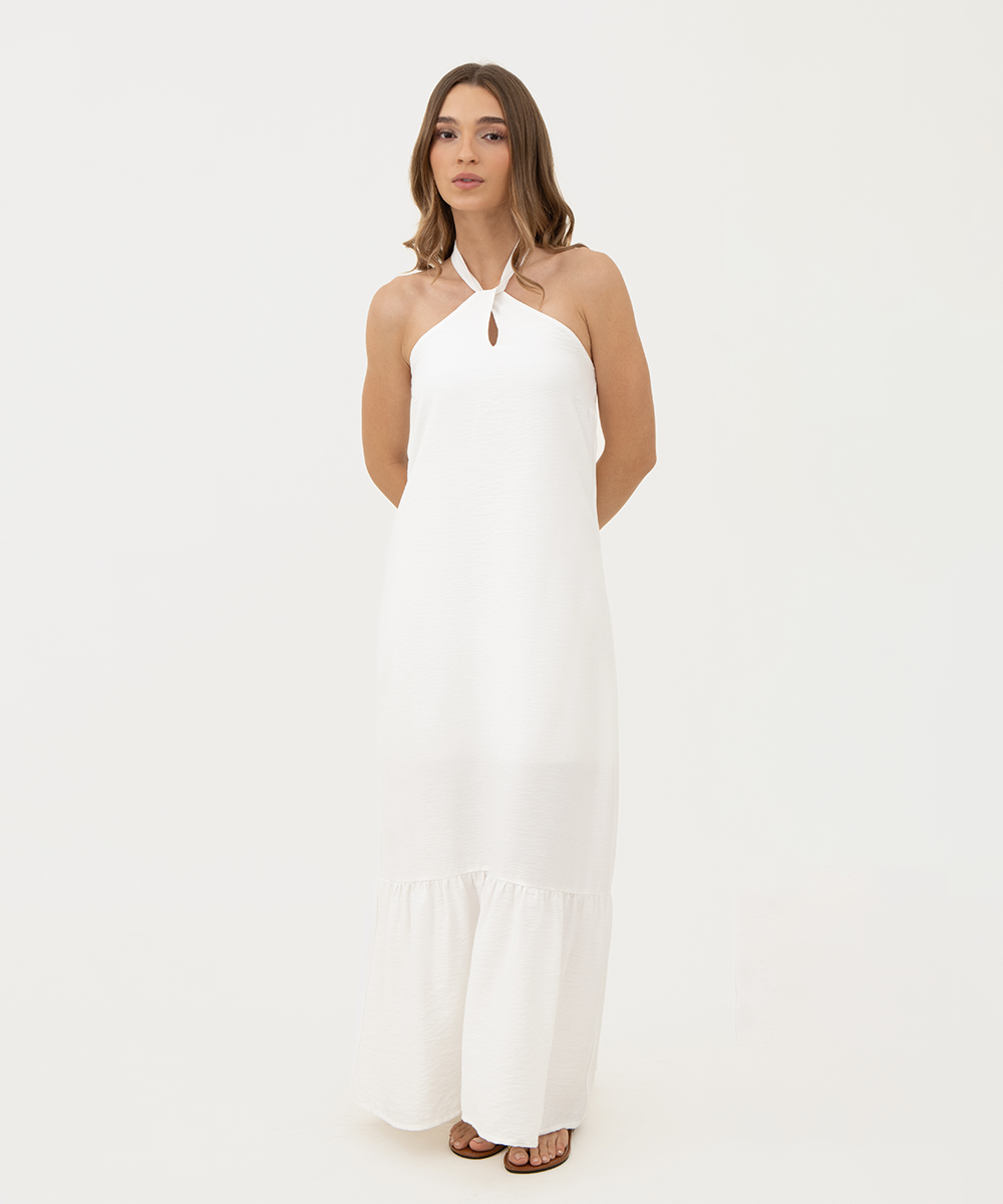 Vestido halter BLANCO