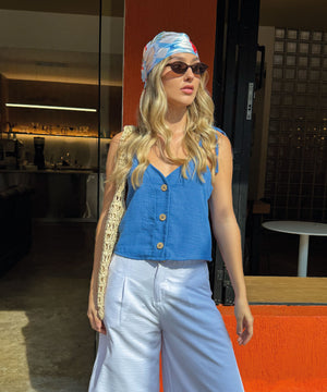 Blusa Tiras Azul Blusas Para Mujer | Ticket Store Colombia 1