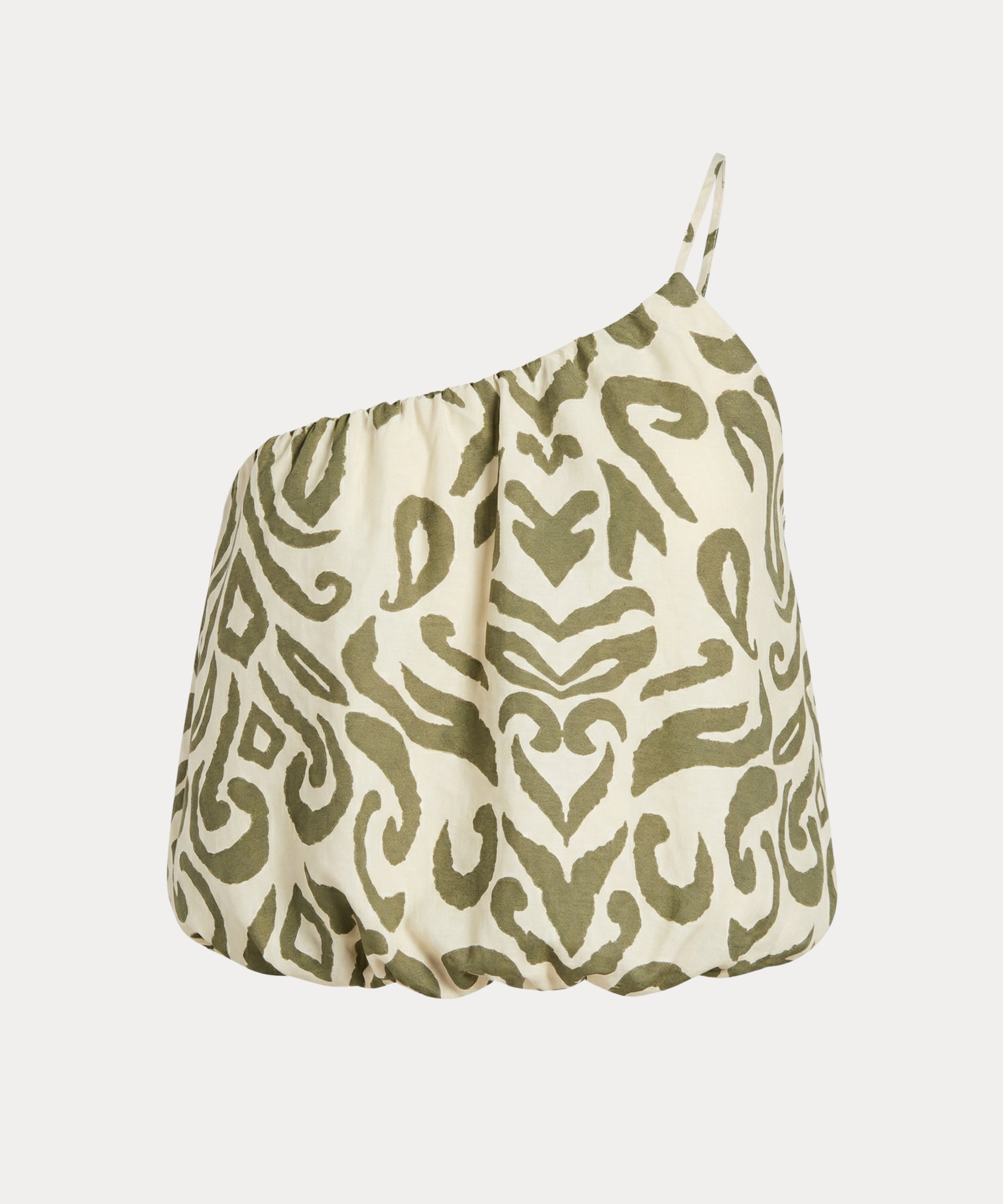 Blusa solo hombro globo VERDE OLIVA