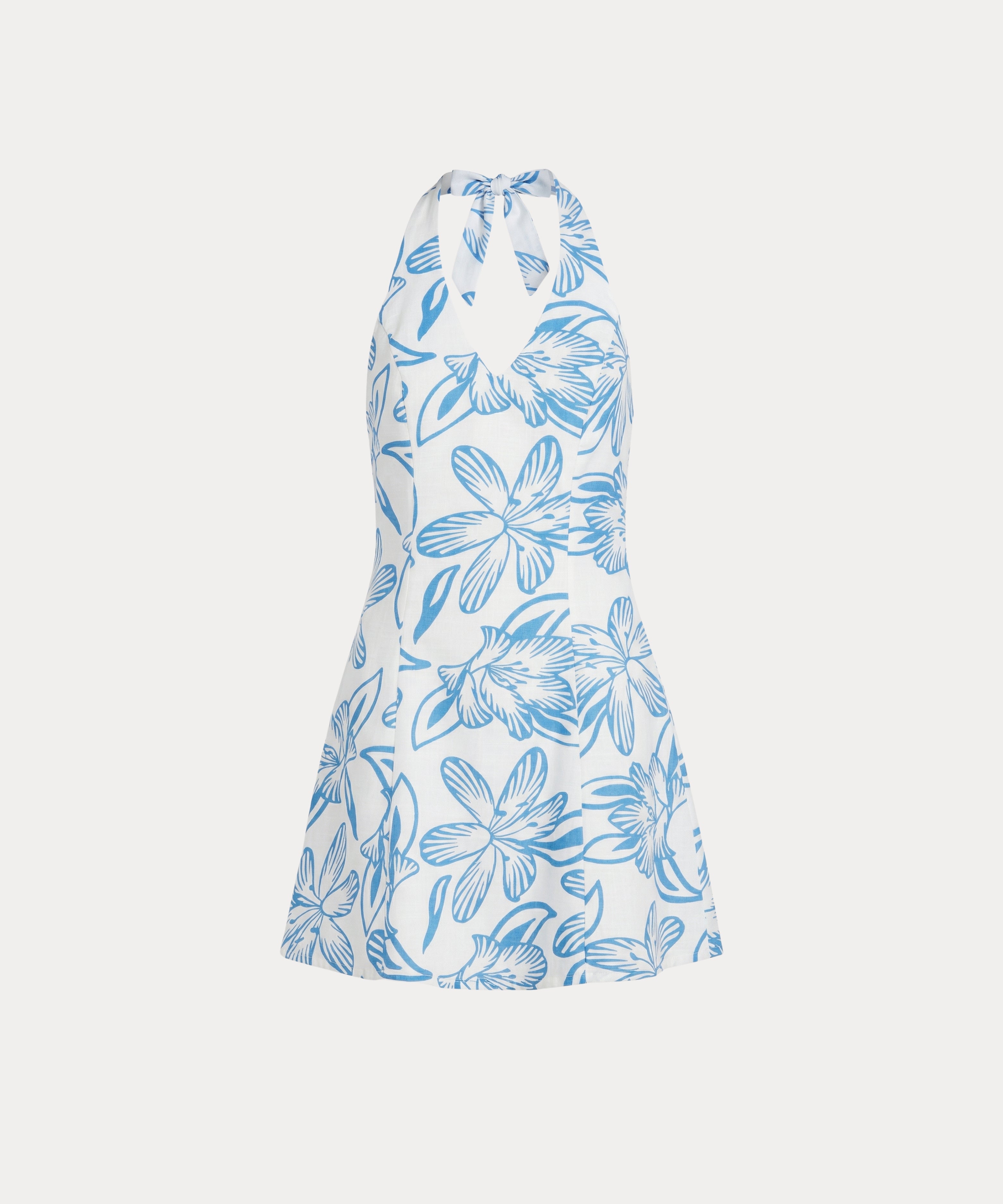 Vestido halter AZUL RADIANTE