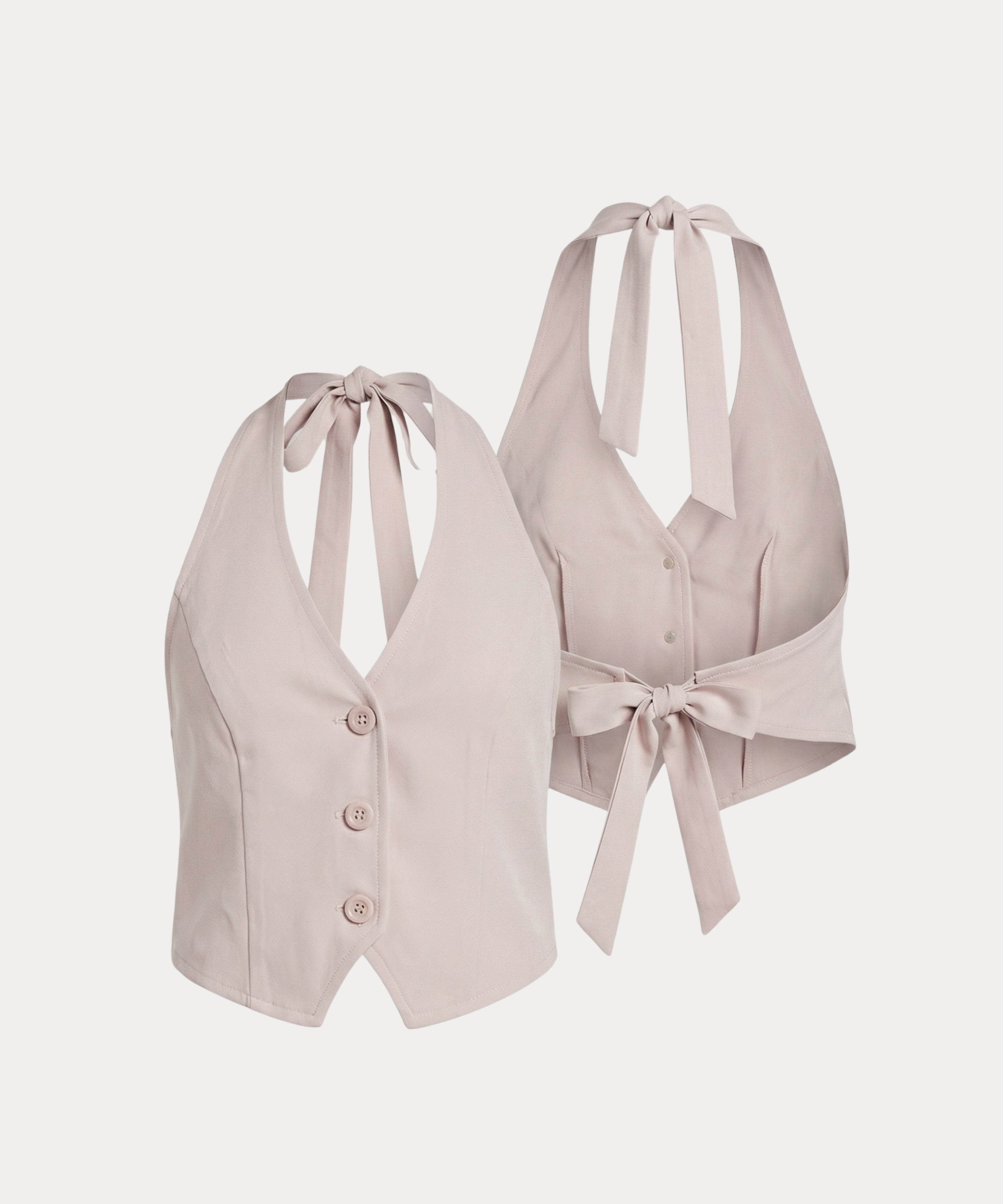 Chaleco espalda escotada ROSADO PASTEL