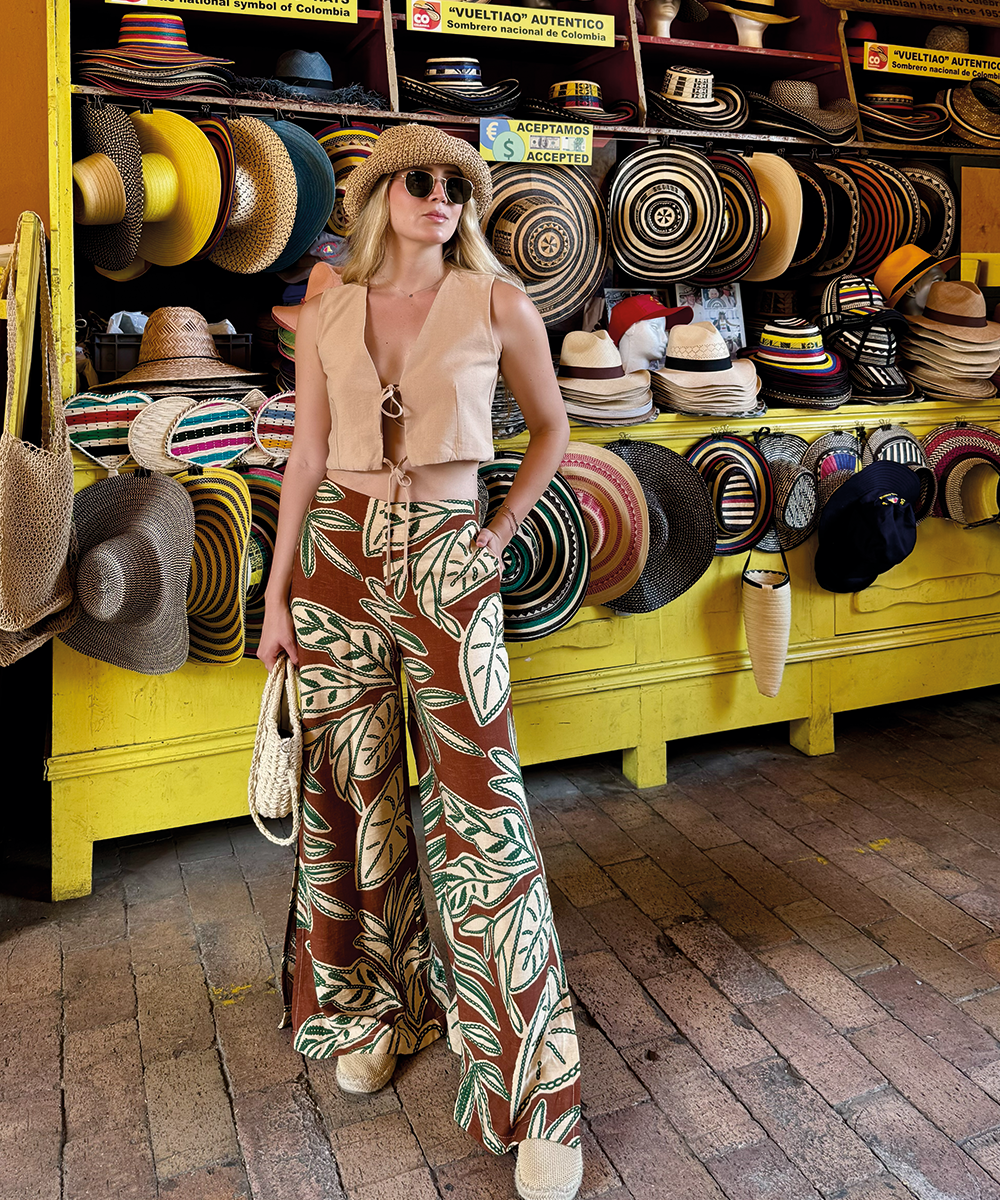 Pantalón con elástico TERRACOTA