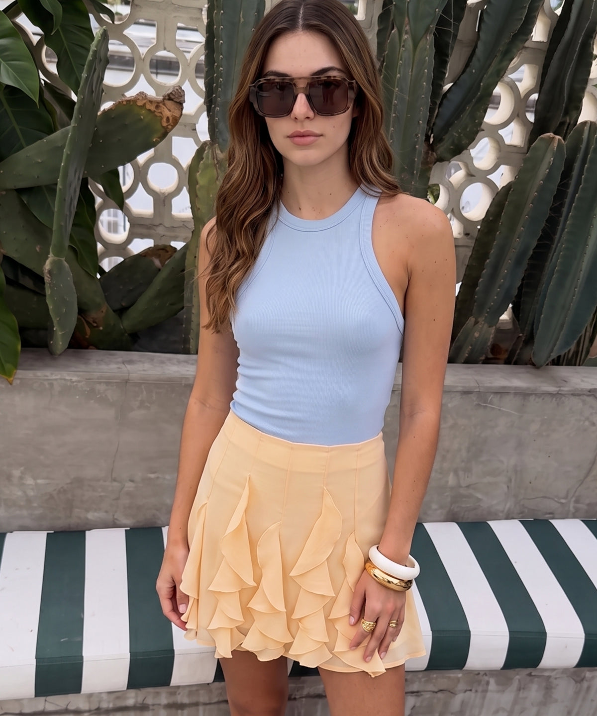 Blusa básica Azul Cielo