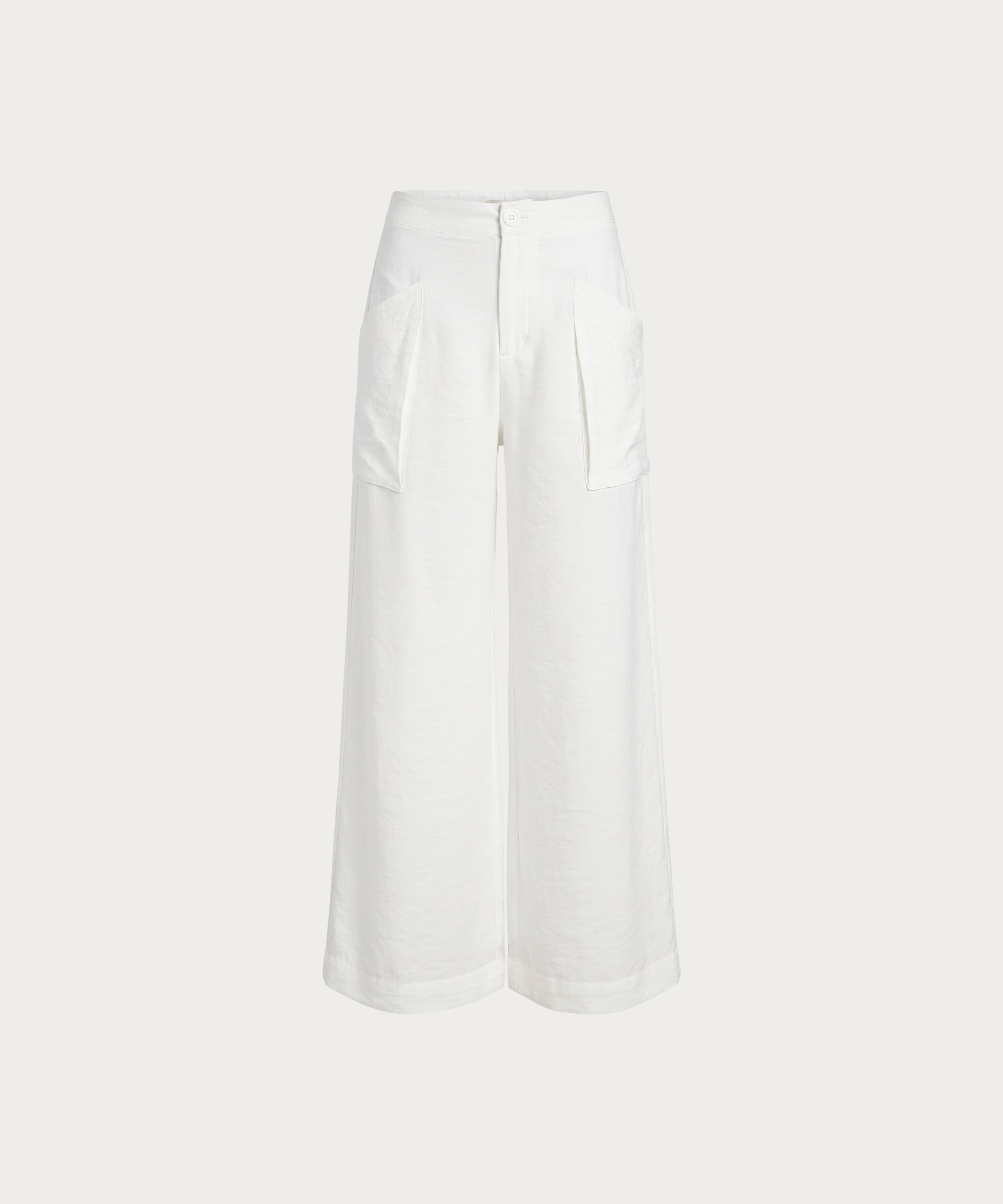 Pantalón tiro alto bolsillos BLANCO