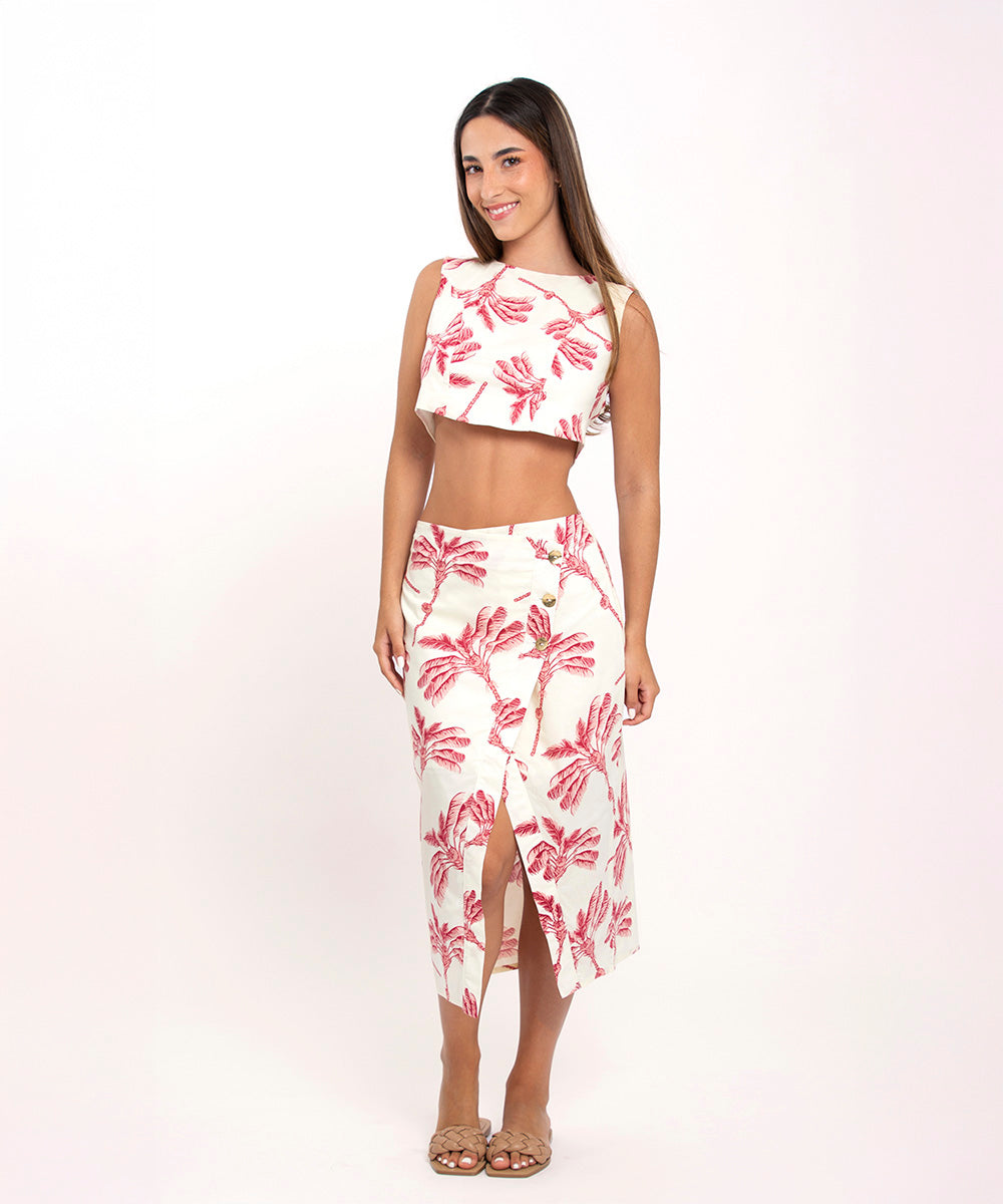 Falda midi cruzada VINO PROFUNDO
