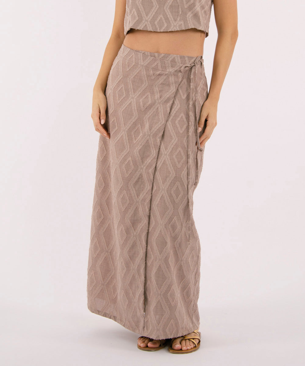 Falda Midi Cruzada CAMEL