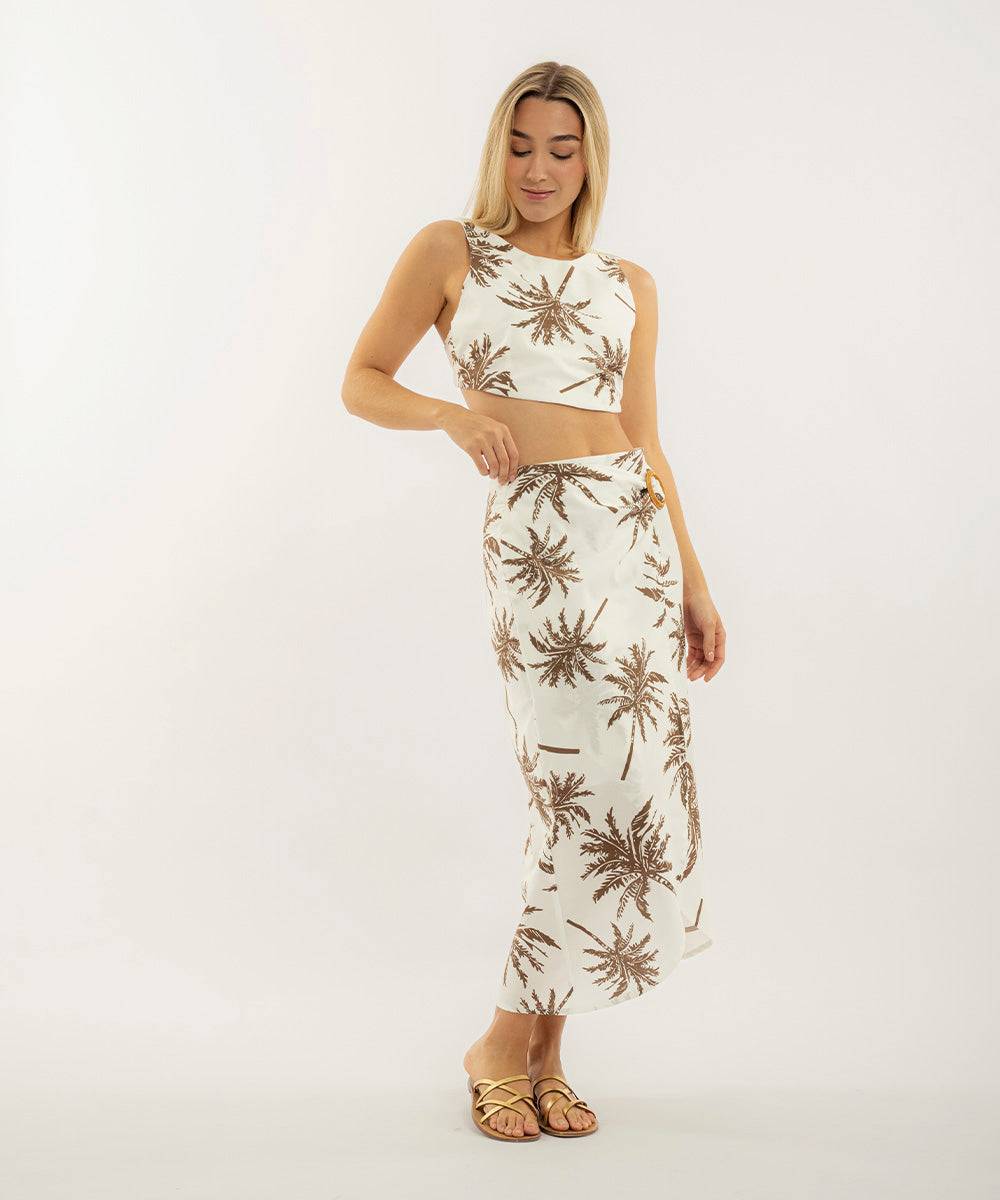 Falda Midi Cruzada Chocolate Faldas Para Mujer | Ticket Store Colombia 2