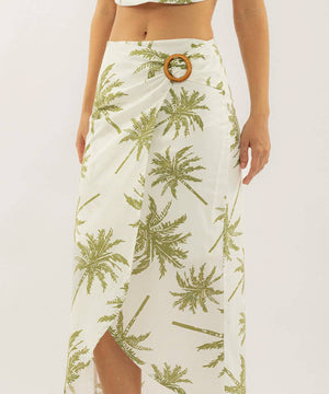 Falda Midi Cruzada Verde Oliva  | Ticket Store Colombia 3