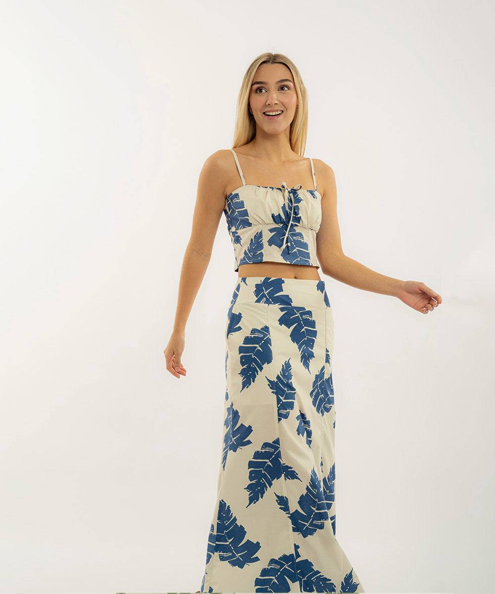 Falda Larga Con Nesgas Azul Profundo Faldas Para Mujer | Ticket Store Colombia 2