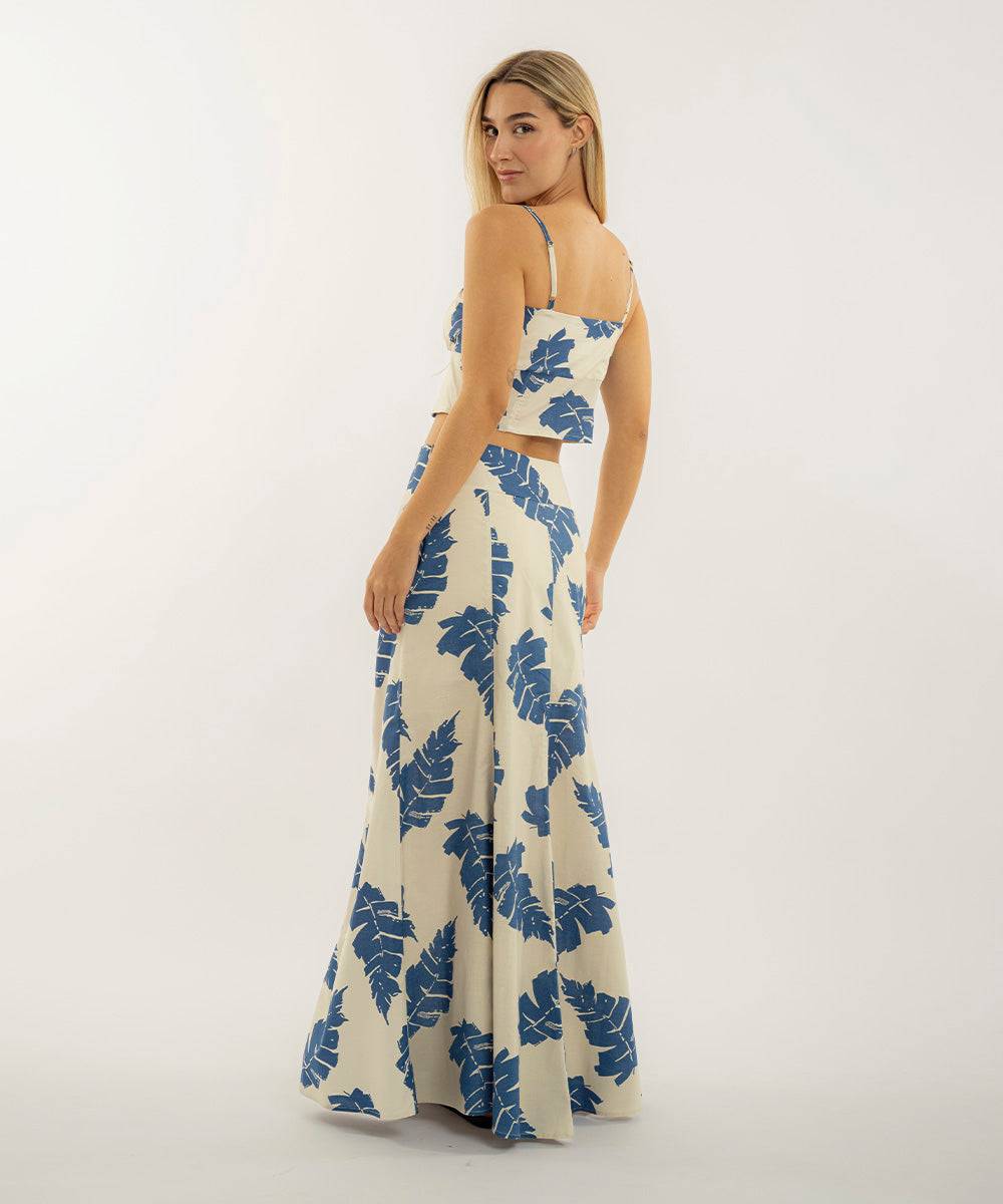 Falda Larga Con Nesgas Azul Profundo Faldas Para Mujer | Ticket Store Colombia 3