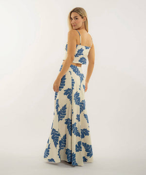 Falda Larga Con Nesgas Azul Profundo Faldas Para Mujer | Ticket Store Colombia 3