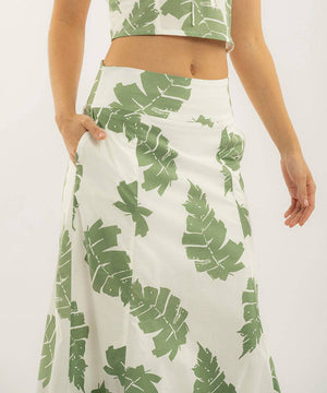 Falda Larga Con Nesgas Verde Faldas Para Mujer | Ticket Store Colombia 2