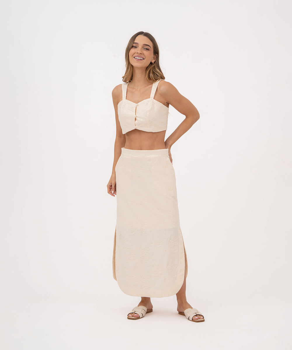 Falda midi con aberturas ARENA