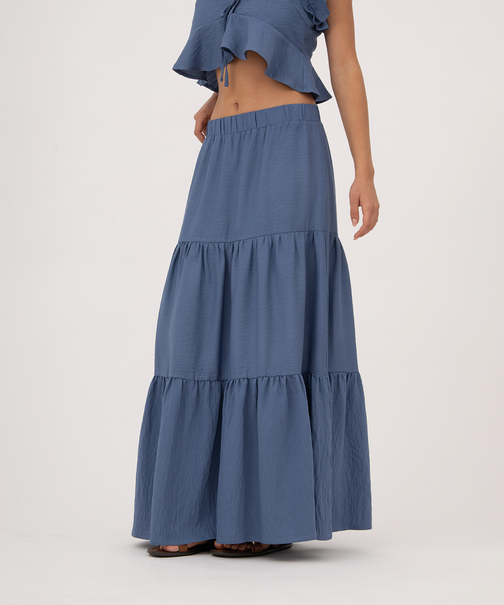 Falda larga de tiempos AZUL