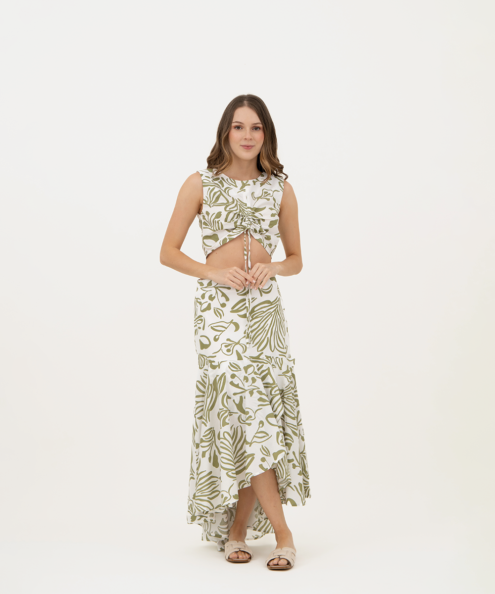 Falda bolero asimétrico VERDE