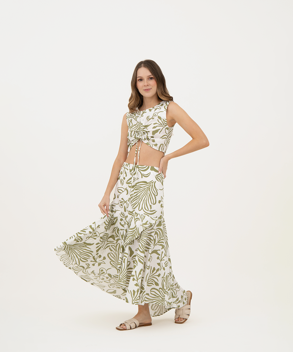 Falda bolero asimétrico VERDE