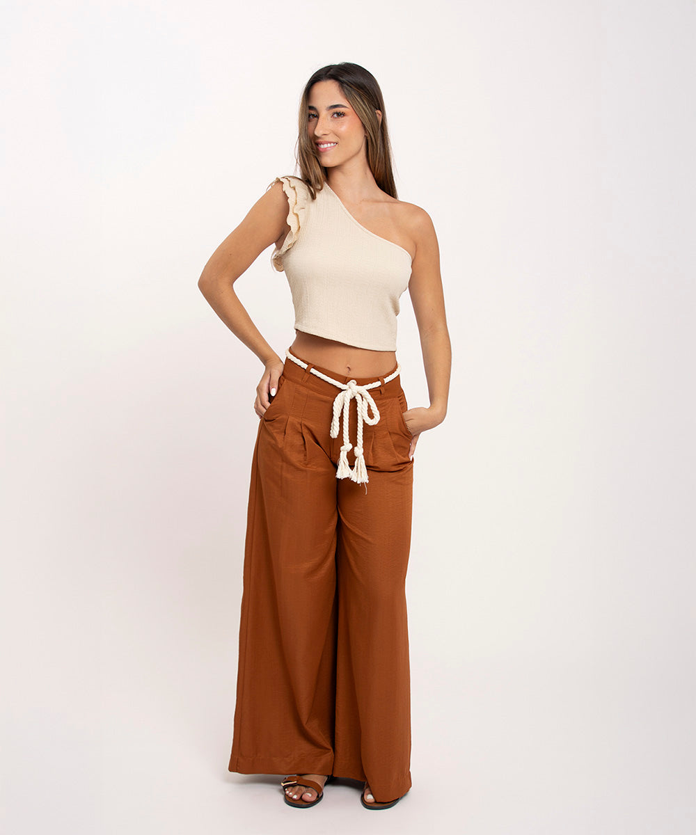 Pantalon con lazo TERRACOTA