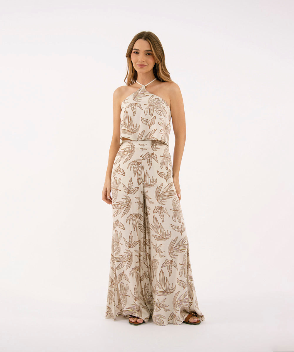 Pantalón Palazzo Aberturas CAMEL