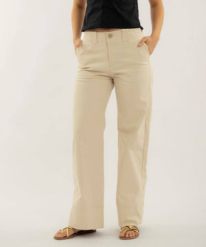 Pantalon Bota Recta Cortes Marfil Pantalóns Para Mujer | Ticket Store Colombia 2