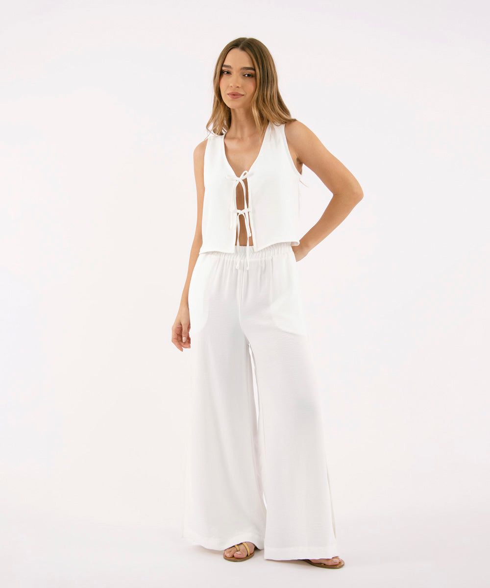 Pantalón Cintura Elástica BLANCO