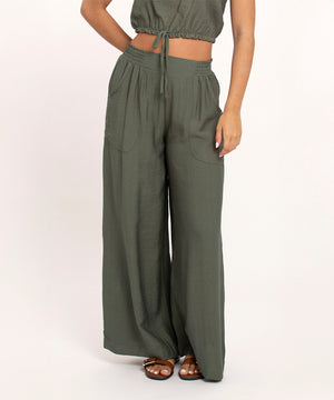 Pantalon Con Bolsillos Verde Selva (Militar) Pantalóns Para Mujer | Ticket Store Colombia 2