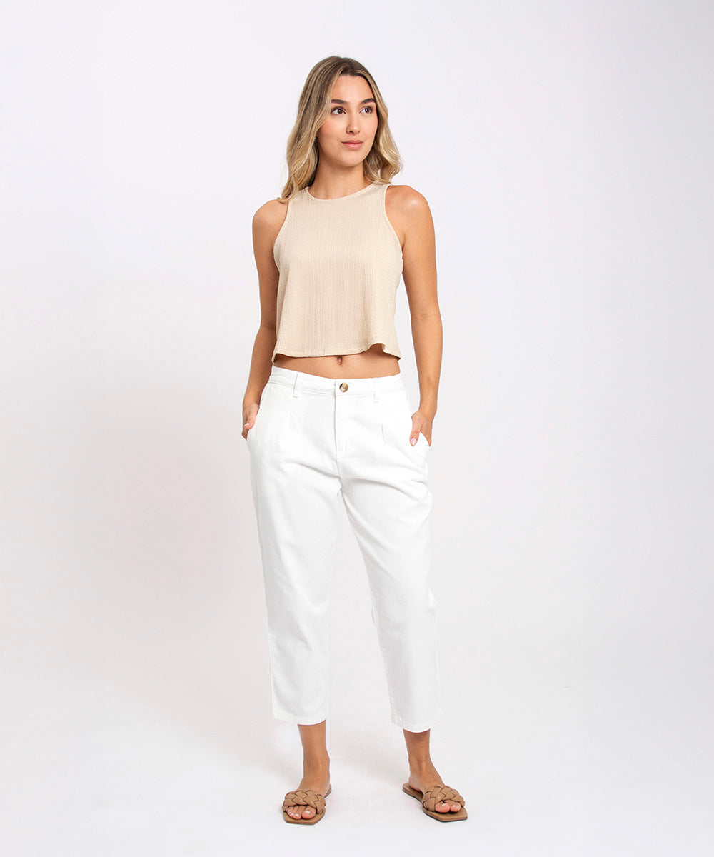 Pantalon baggy BLANCO