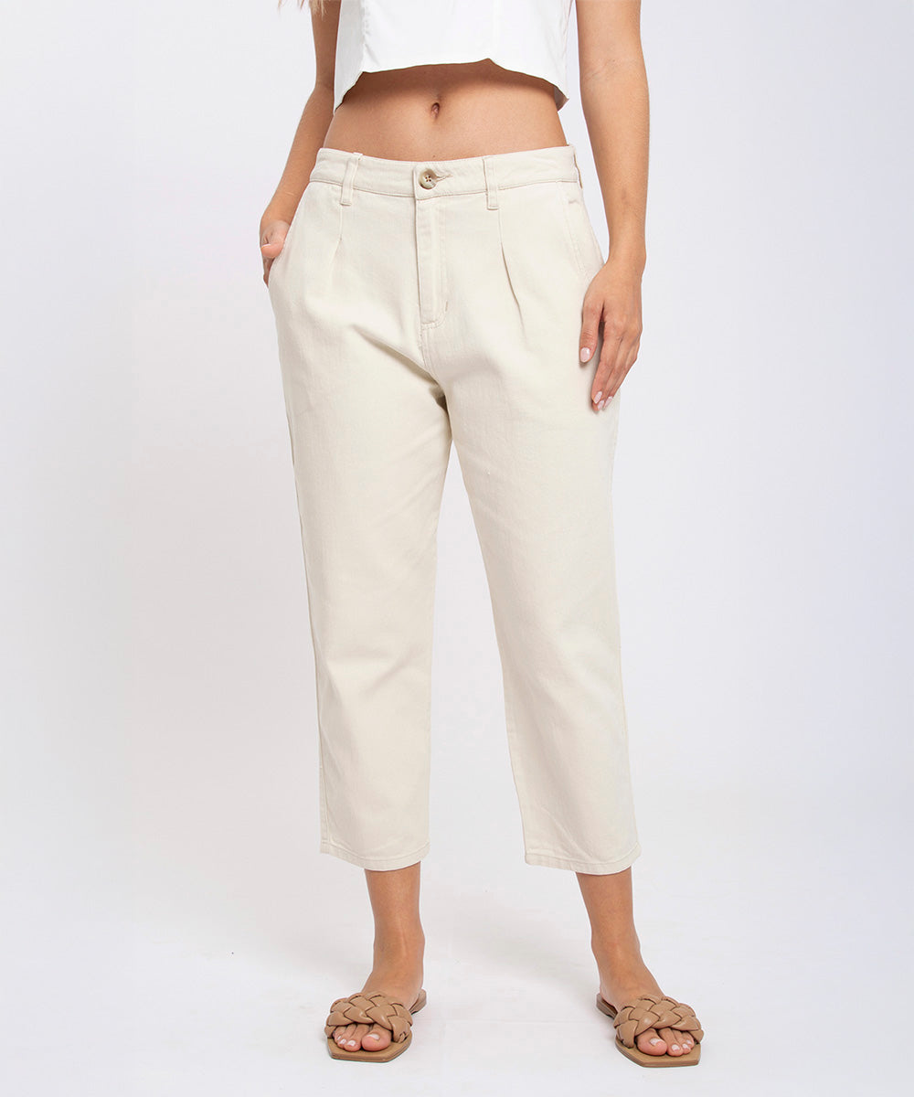 Pantalon baggy MARFIL