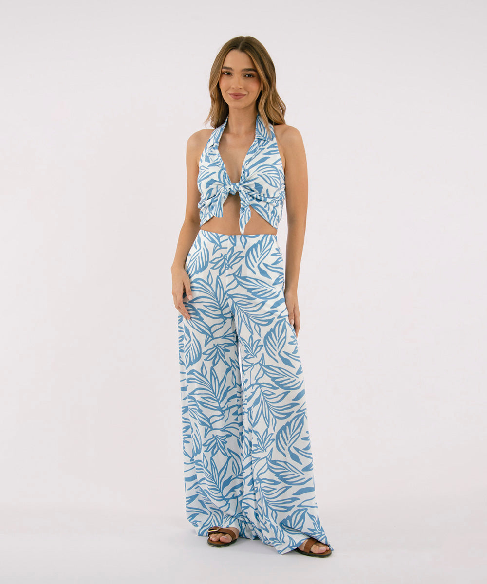 Pantalón Con Elástico AZUL RADIANTE