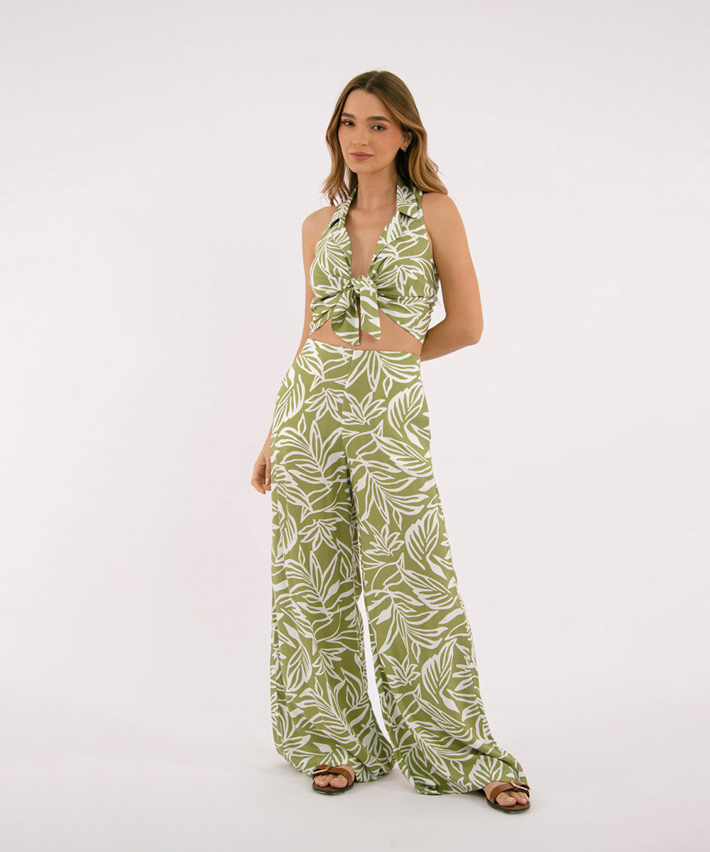 Pantalón Con Elástico VERDE OLIVA