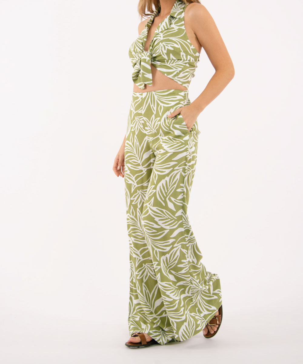 Pantalón Con Elástico VERDE OLIVA