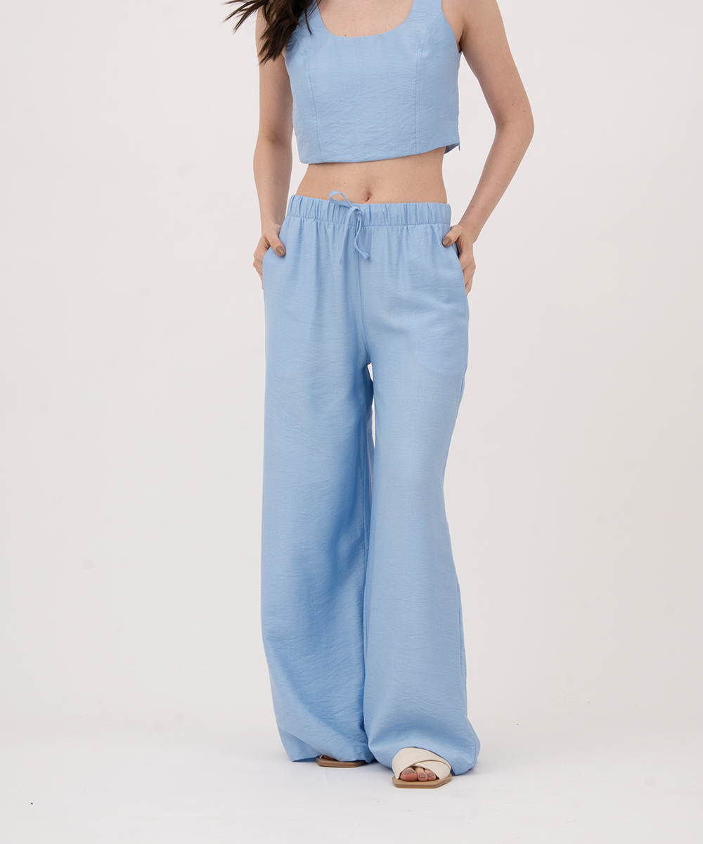 Pantalón resortado AZUL RADIANTE