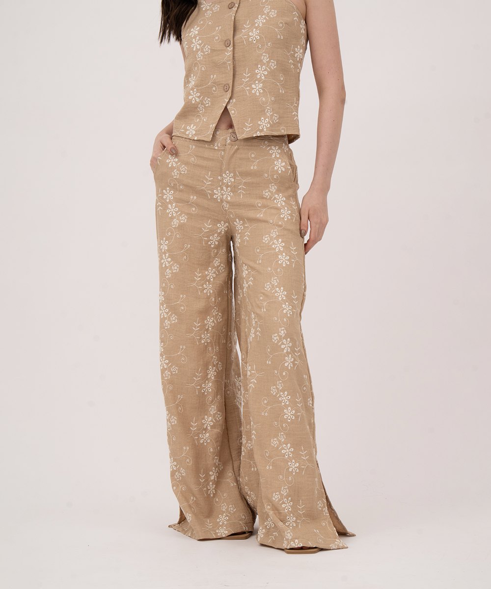 Pantalon con elastico CAMEL