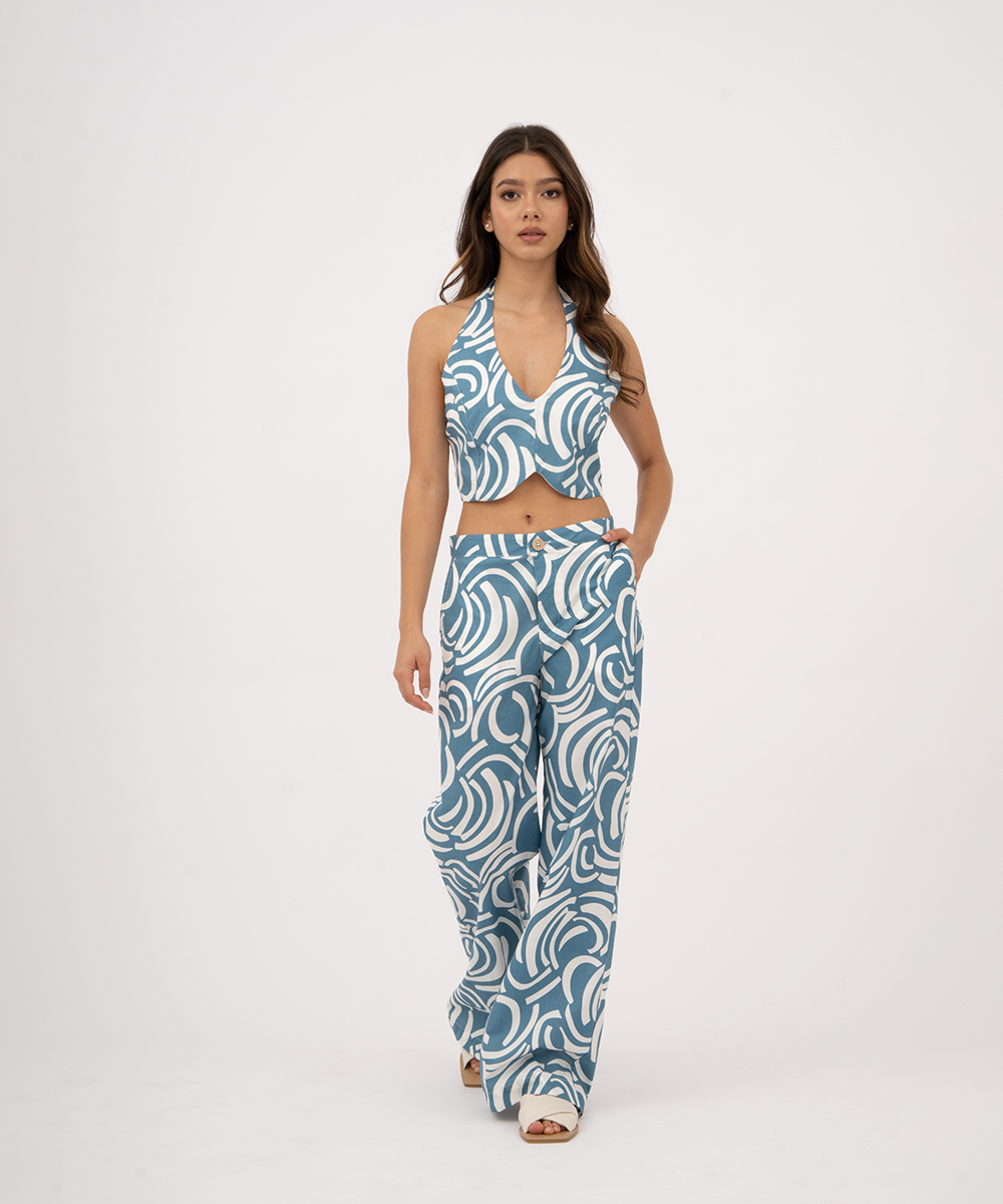 Pantalón bota recta AZUL