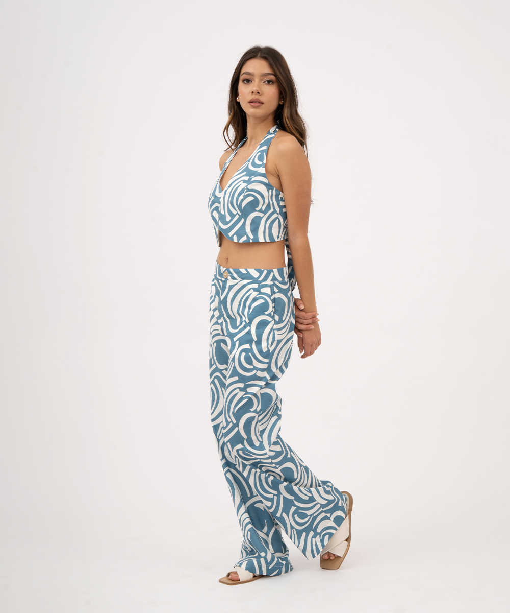 Pantalón bota recta AZUL