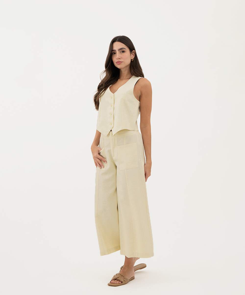 Culotte con elástico AMARILLO PASTEL