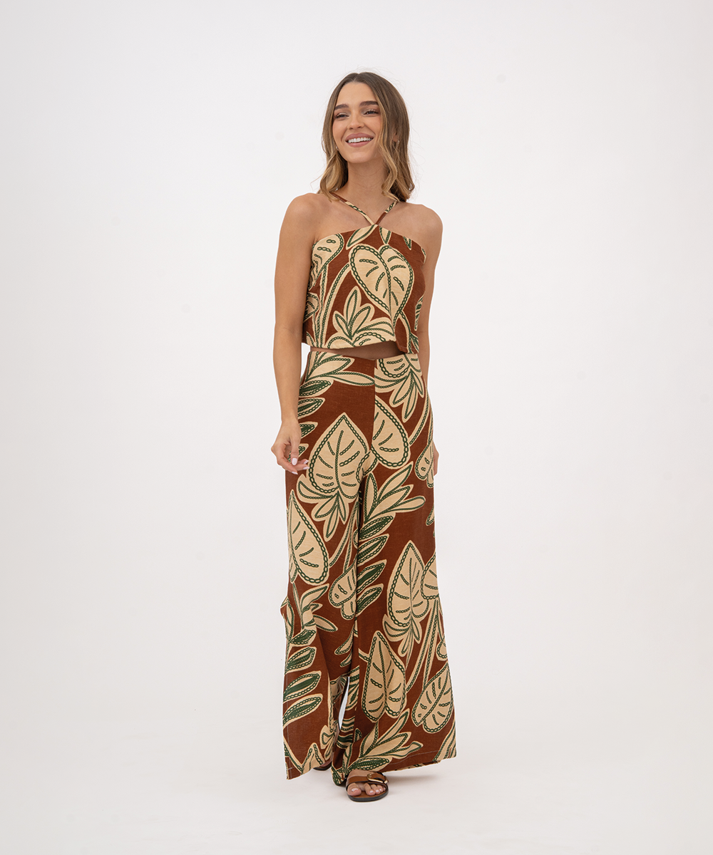 Pantalón con elástico TERRACOTA