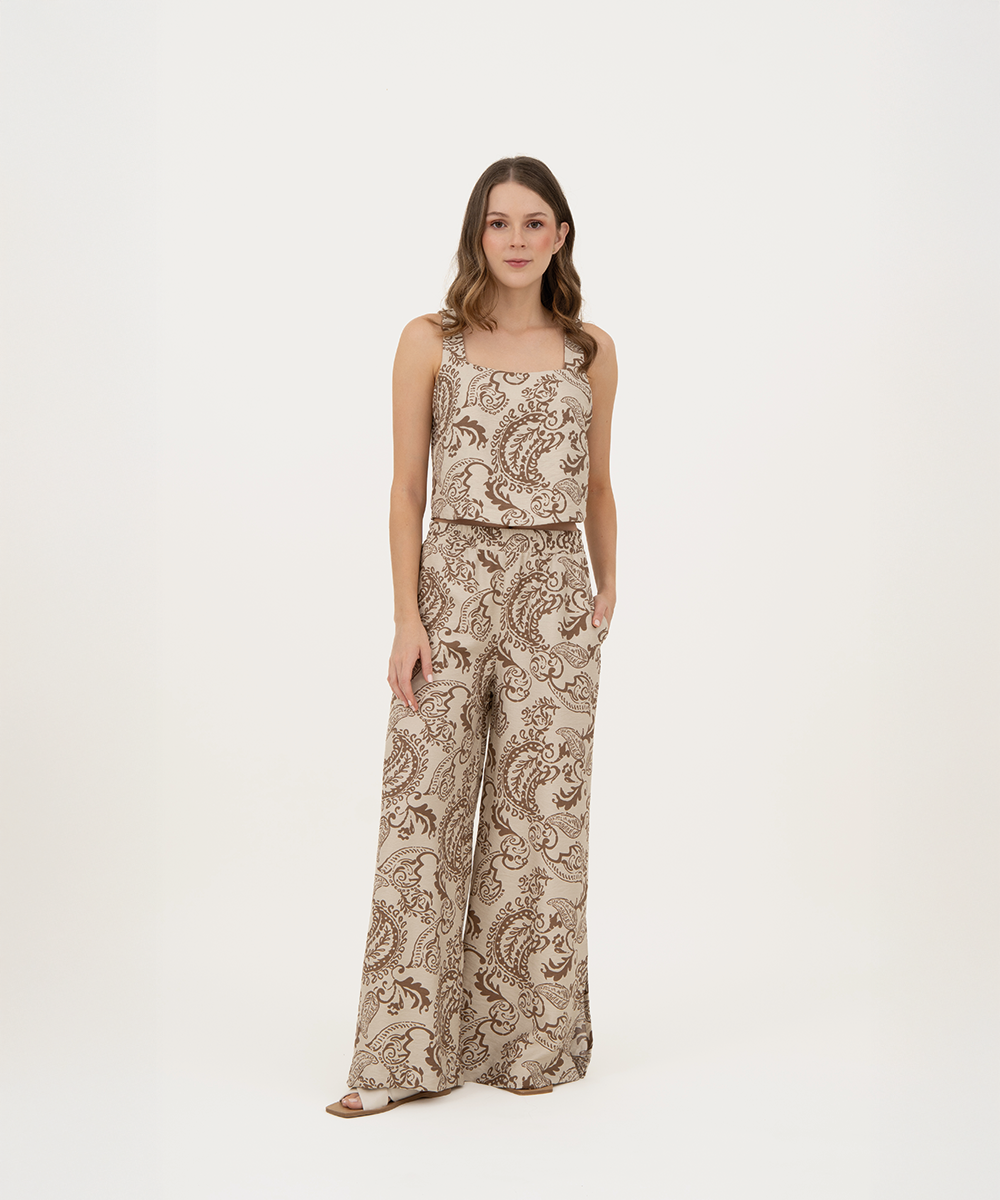 Pantalón con elástico CHOCOLATE