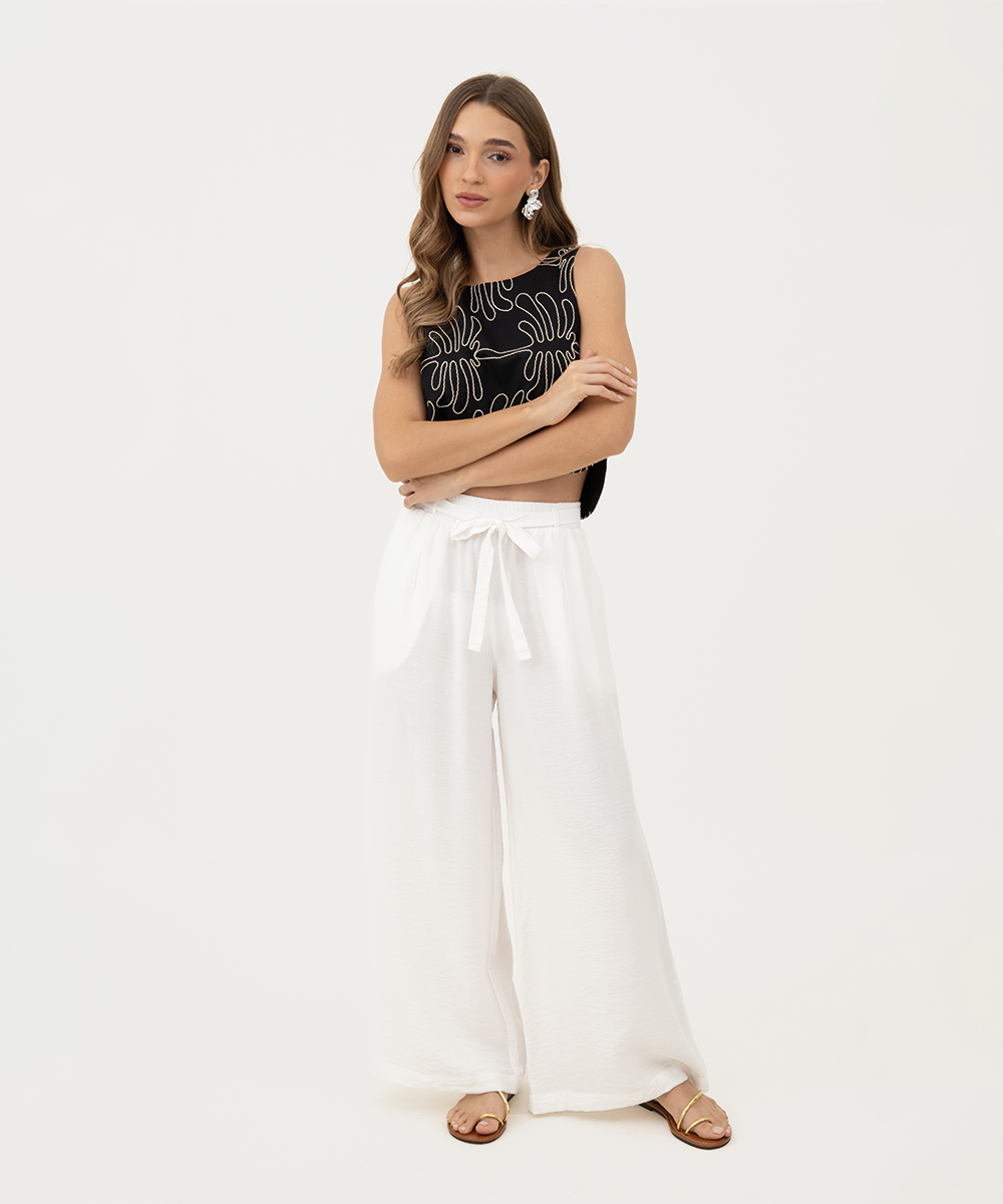 Pantalón Palazzo BLANCO