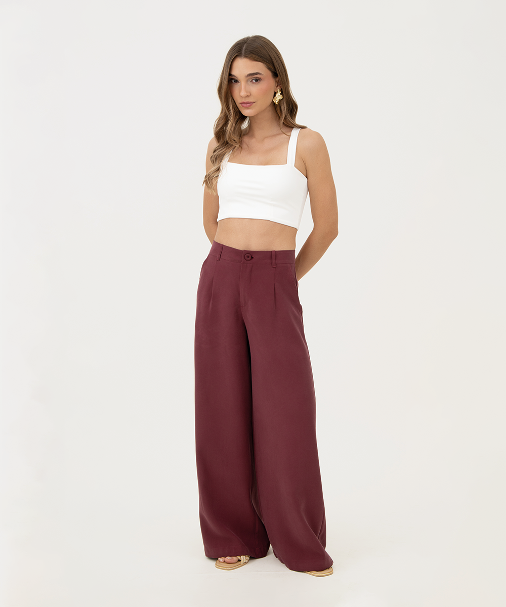 Pantalón bota recta VINO PROFUNDO