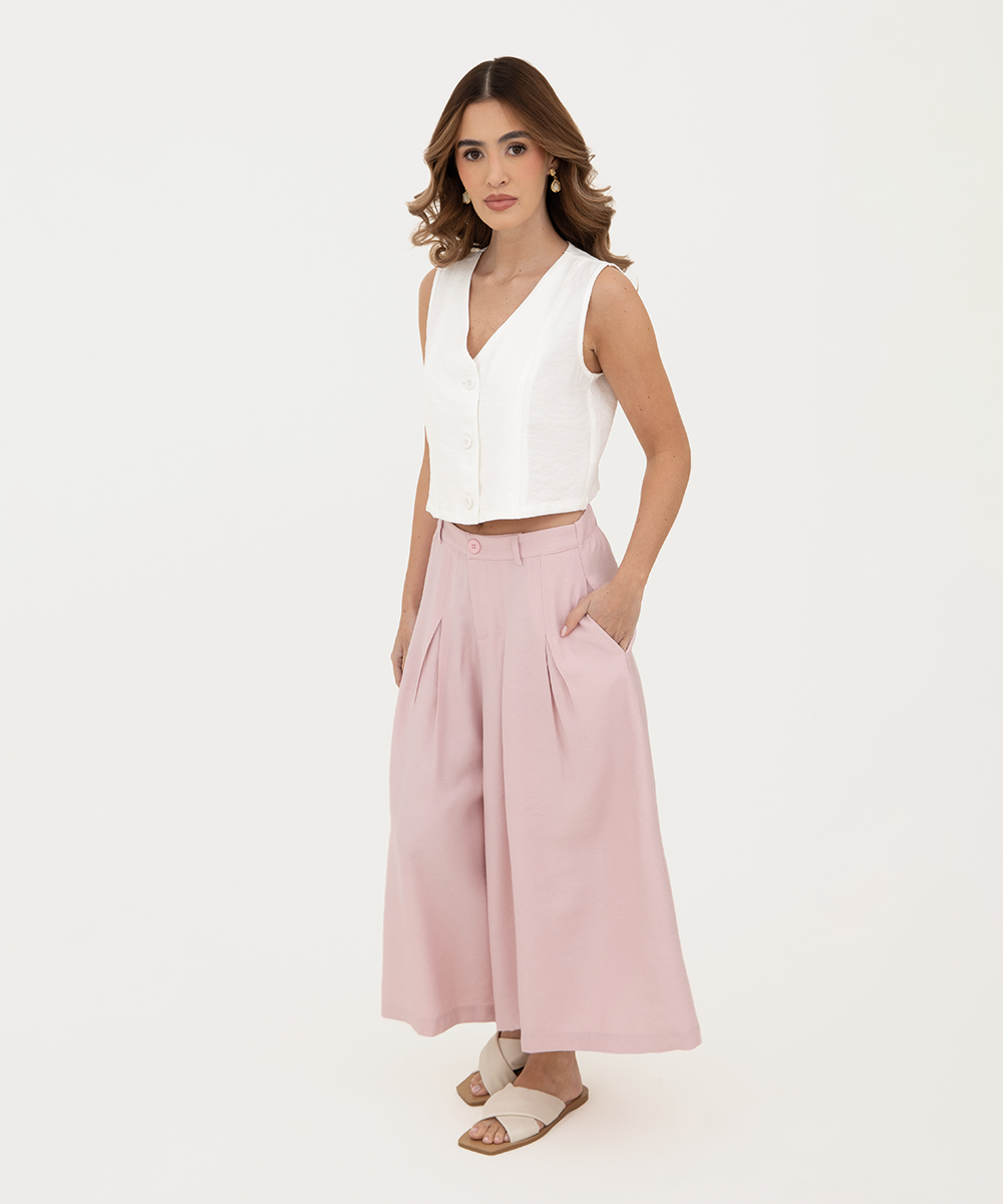 Falda pantalón Rosado Pastel
