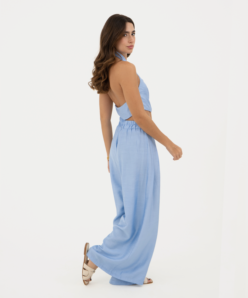 Pantalón prenses Azul Empolvado