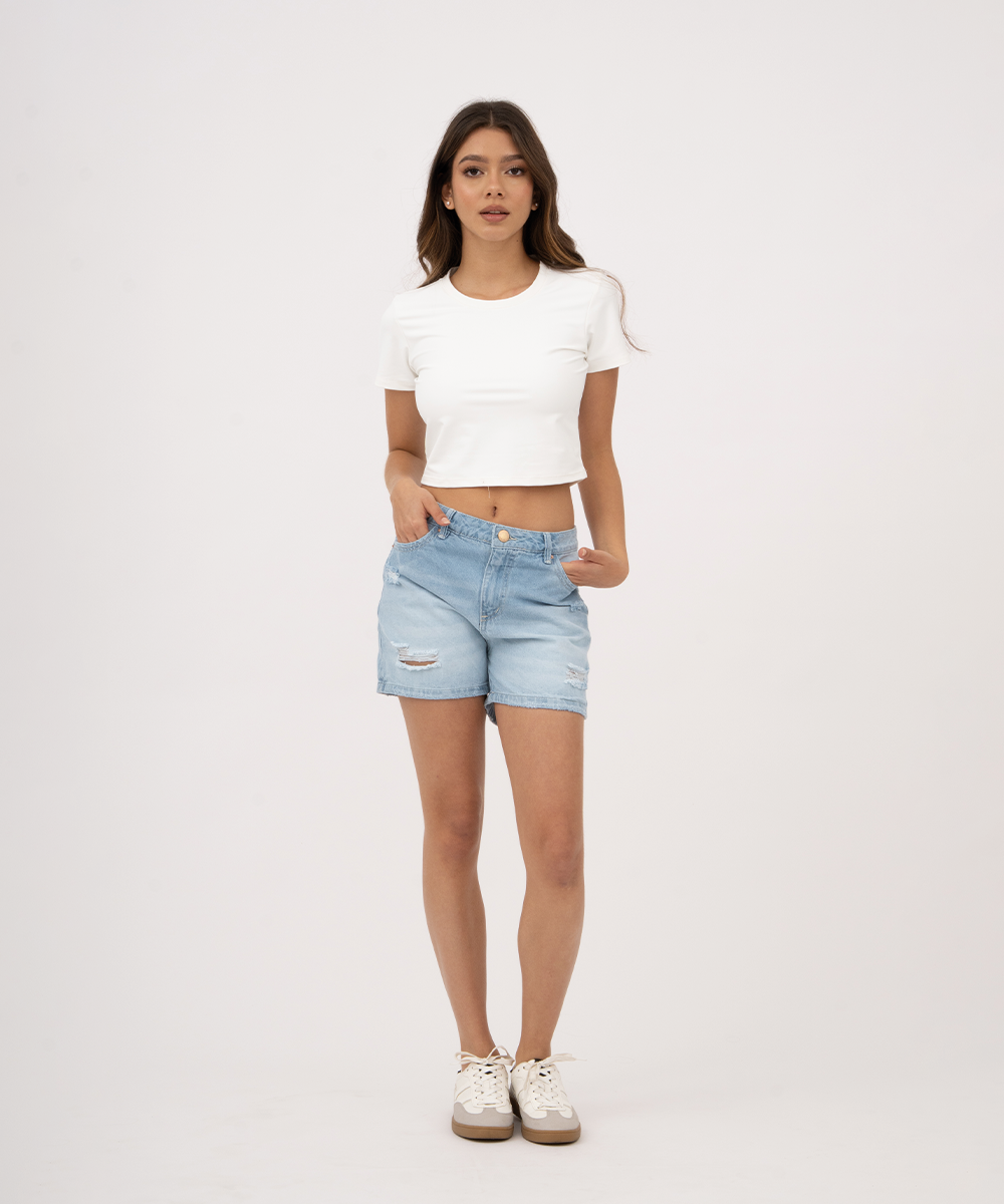 Short 5 bolsillos AZUL CIELO