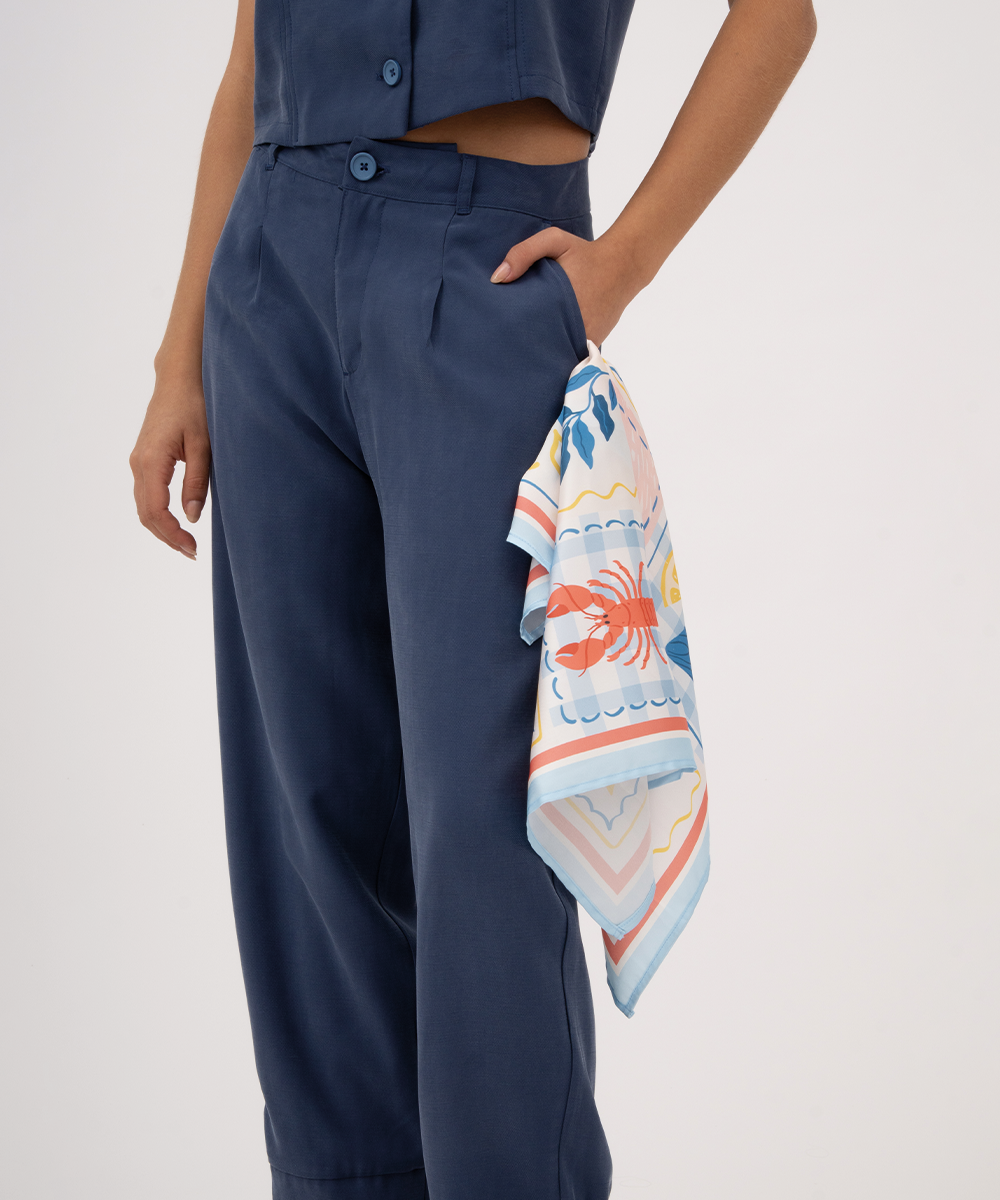 Pañuelo estampado Bahía Serena ROSADO PASTEL