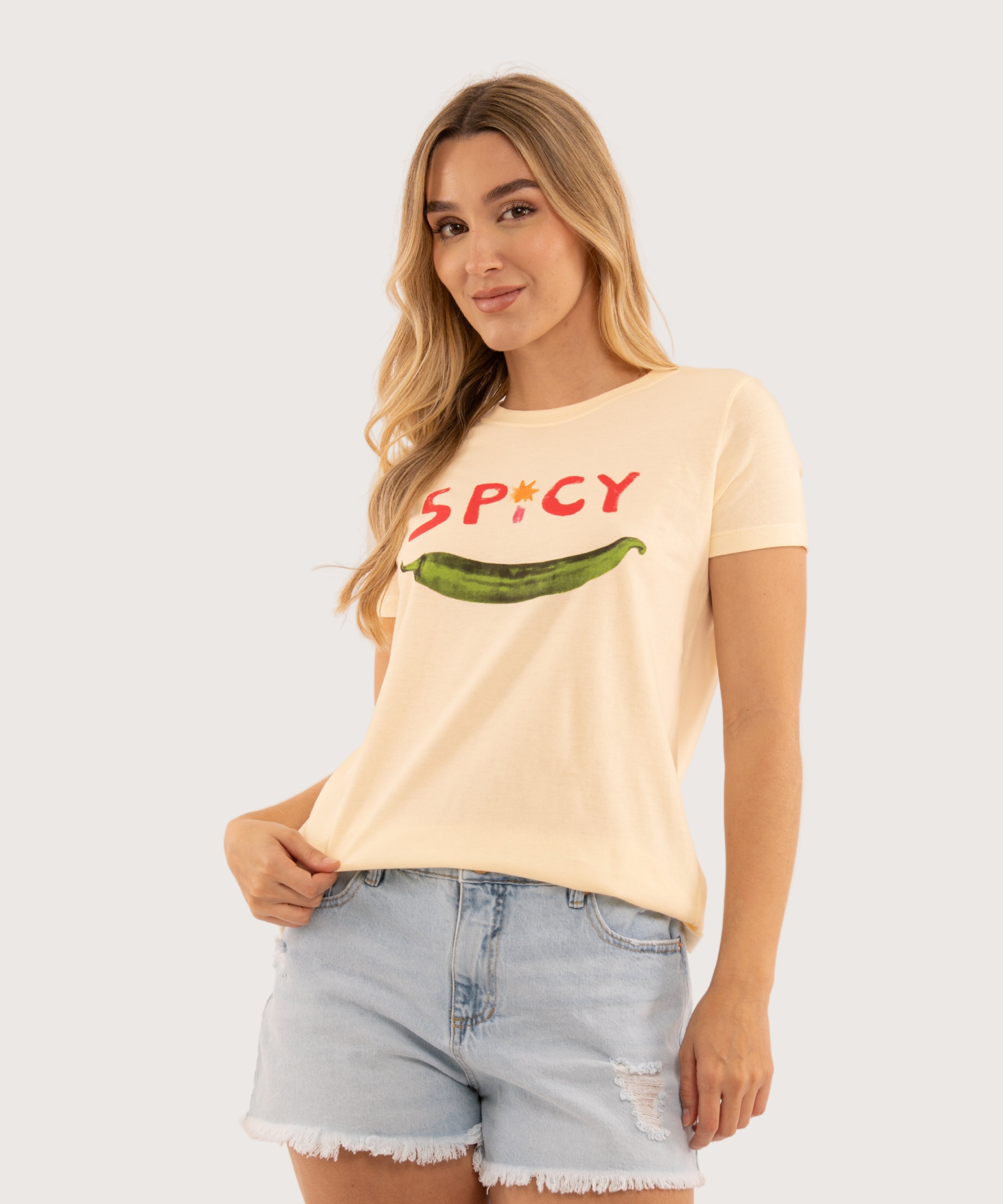 Mini t shirt basic AMARILLO PASTEL