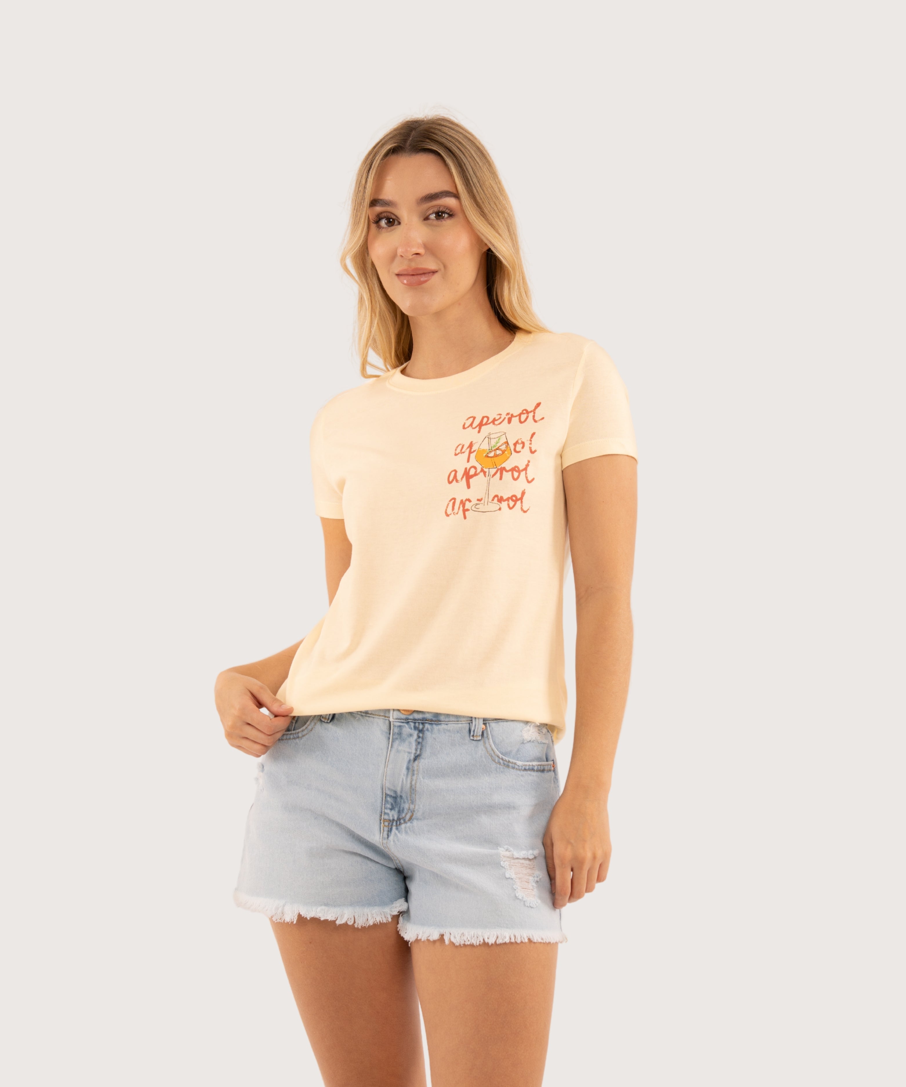 Mini t shirt basic AMARILLO PASTEL