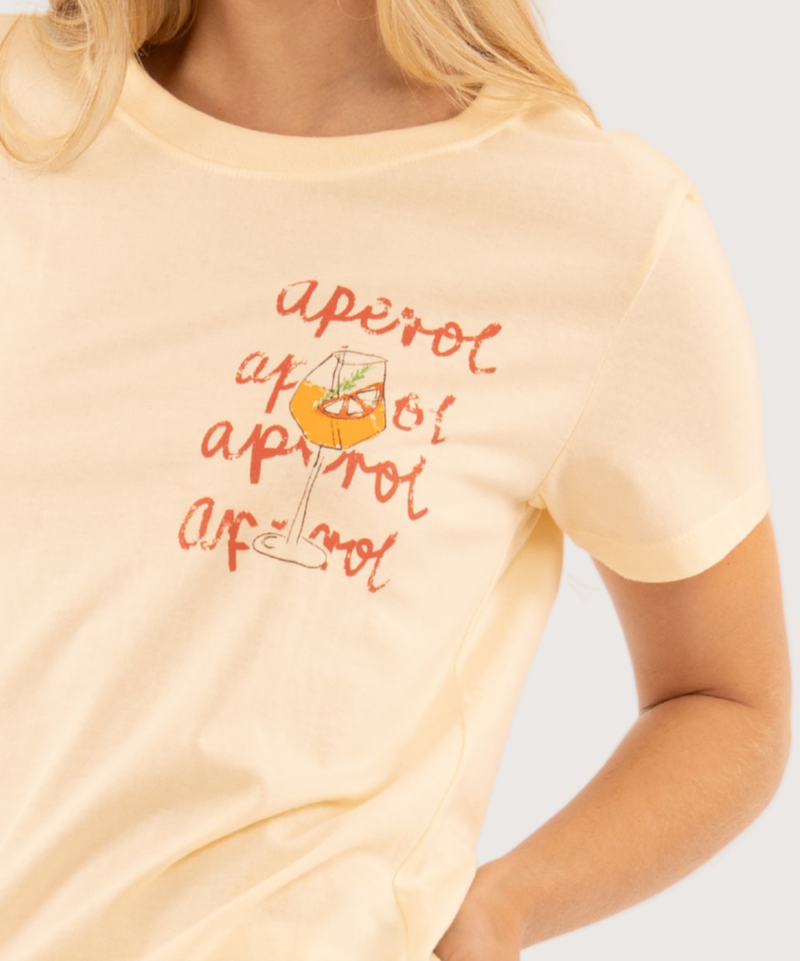 Mini t shirt basic AMARILLO PASTEL