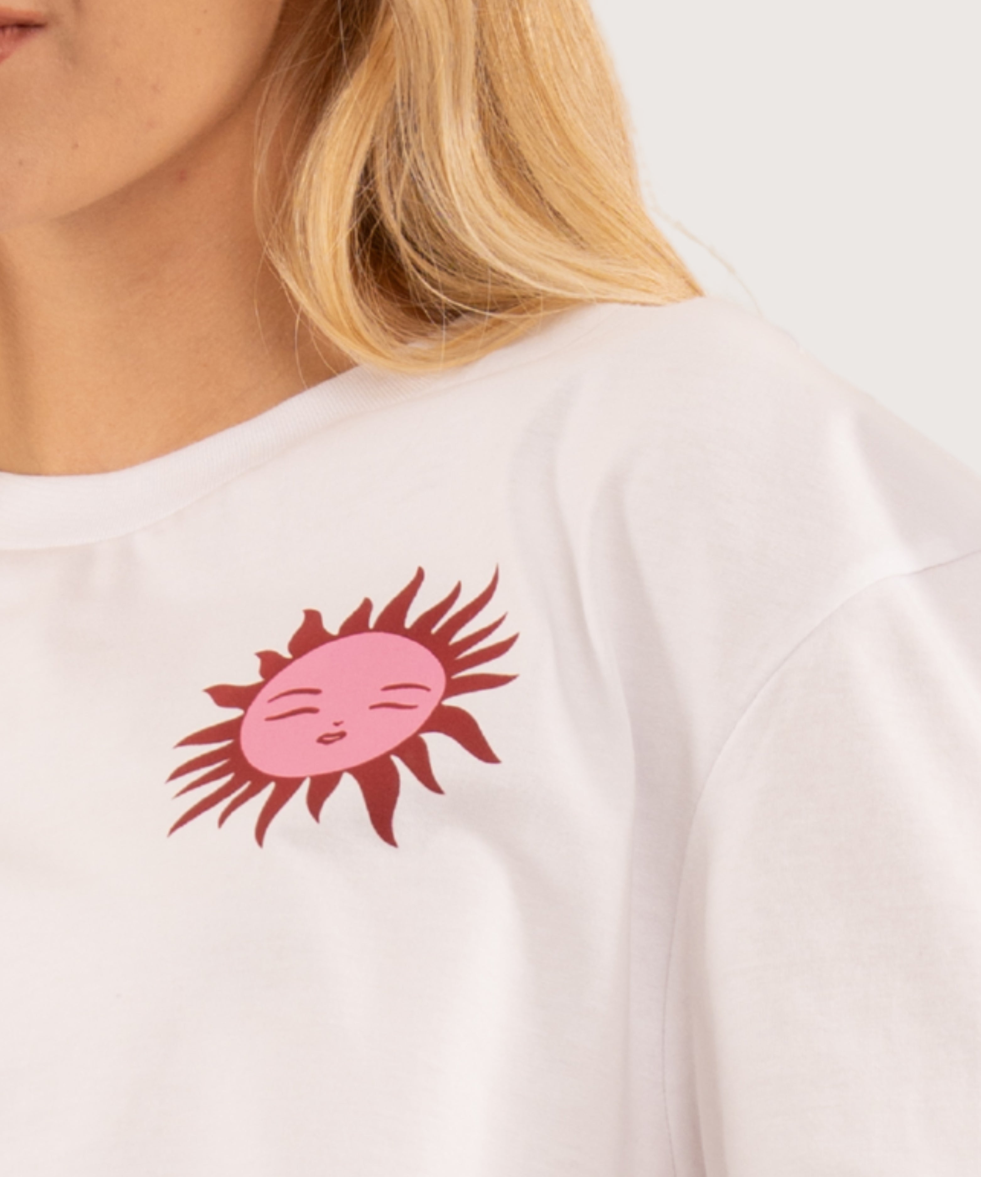 Camiseta oversize crop BLANCO