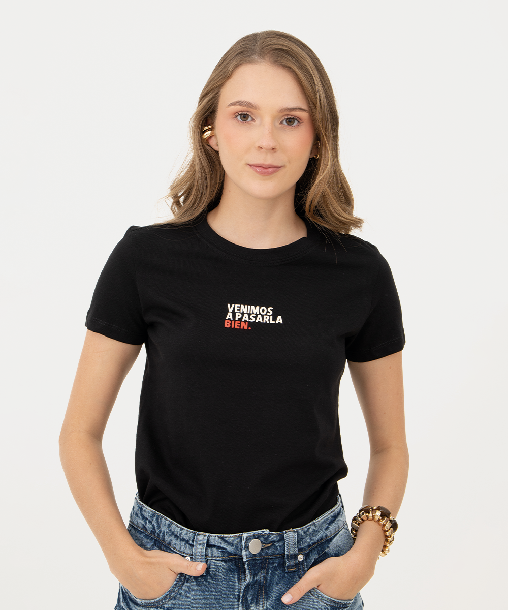 Mini t shirt basic NEGRO