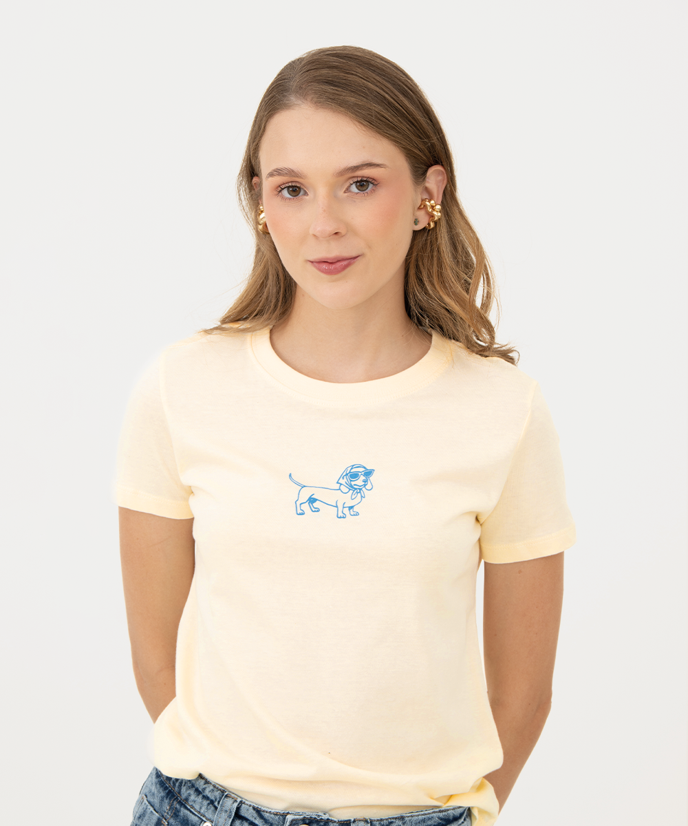 Mini t shirt basic AMARILLO PASTEL