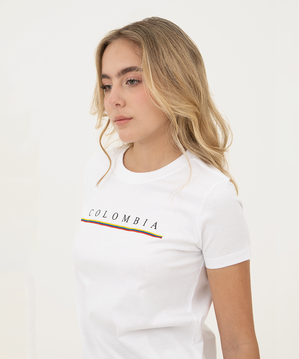 Mini t shirt basic típica Blanco